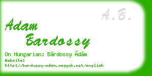 adam bardossy business card