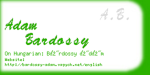adam bardossy business card
